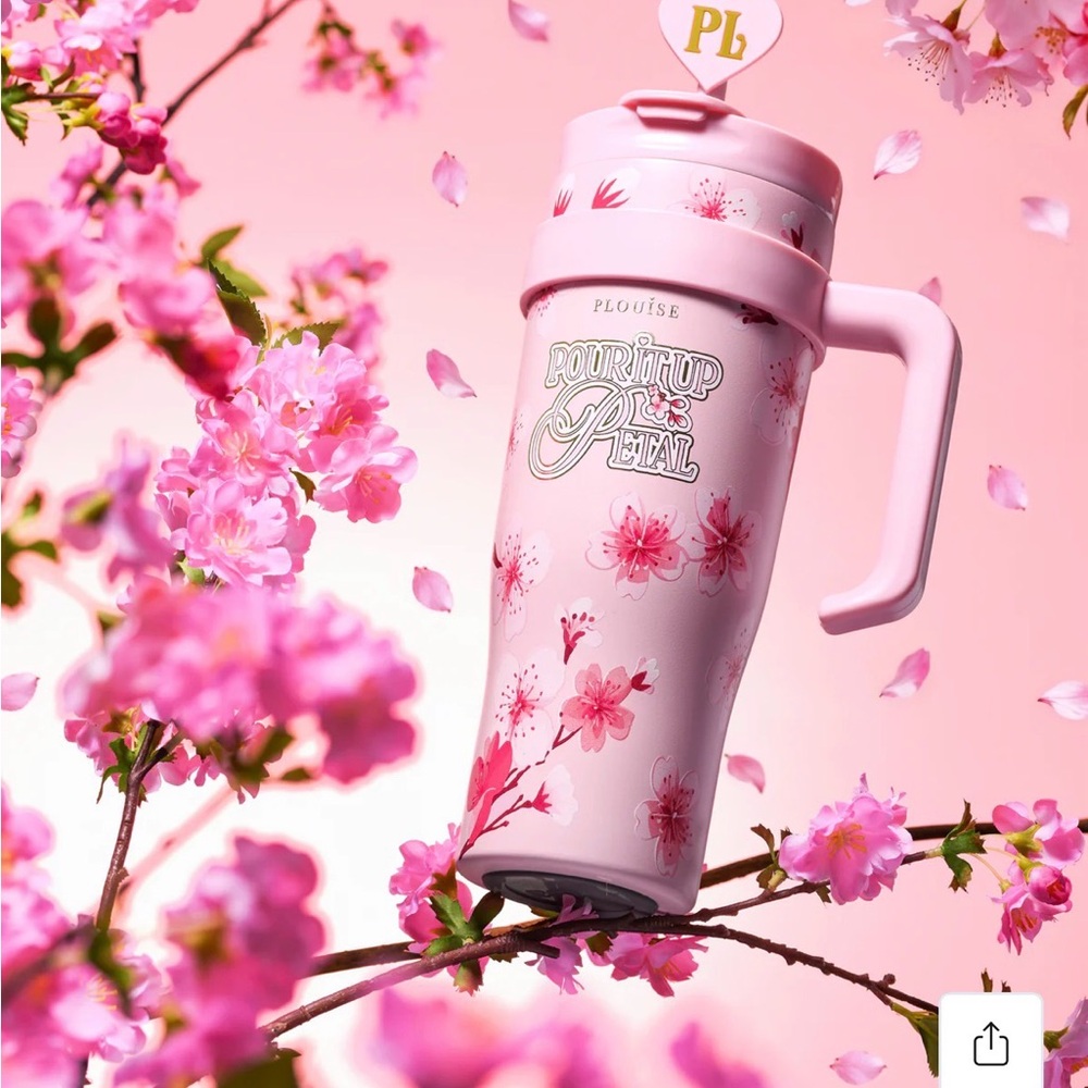 Pink Floral Travel Mug by P.Louise